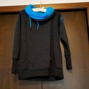 Gray and teal calvin Klein sweatshirt medium